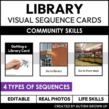 Preview of Library Visual Sequence Cards | Community Visuals | Editable