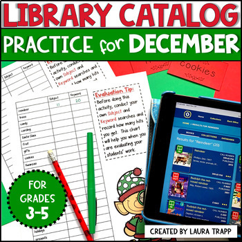 Preview of Library Catalog Practice for December Library Lessons - Library Skills
