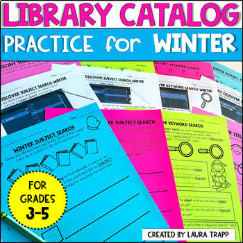 Preview of Library Catalog Practice for Winter Library Lessons - Library Skills