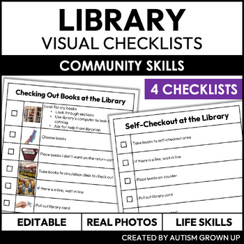 Preview of Library Checklists | Task Analysis for Community Skills | Editable