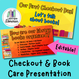 Library Checkout and Book Care Presentation with Activity 