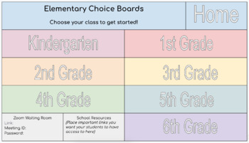 Preview of Choice Board Template