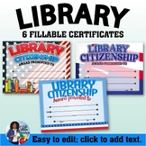 Library Citizenship Awards – {Fillable}