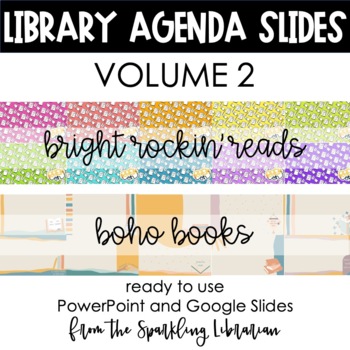 Preview of Library Class Agenda Slides | Google Slides and PowerPoint | Volume 2