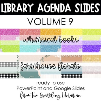 Preview of Library Class Agenda Slides | Google Slides and PowerPoint | Volume 9