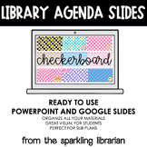Library Class Agenda Slides | Sweet Checkerboard | Google 
