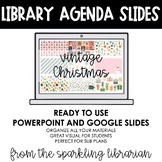 Library Class Agenda Slides | Vintage Christmas | Google S