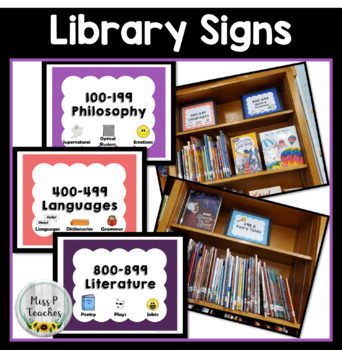 Preview of Library Signs - Fiction and Nonfiction Posters