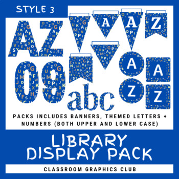 Preview of Library Classroom Display Pack (Style 3)