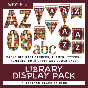 Preview of Library Classroom Display Pack (Style 4)