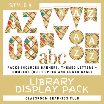 Preview of Library Classroom Display Pack (Style 5)