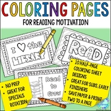 Library Coloring Sheets and Pages for Reading Motivation