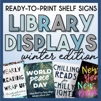 Preview of Library Decor Book Displays for Winter