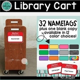 Library Decor_Library Cart Name Tag Nametag Labels for Boo