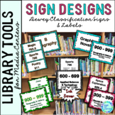 Library Dewey Decimal System Posters and Signs Decor Variety