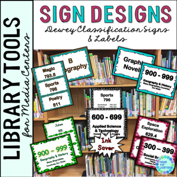 Preview of Library Signs, Posters, Wall and Shelf Decor for Dewey Decimal System and MORE