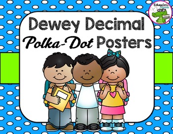 Preview of Library Dewey Posters Polka-Dot Pack + FREE Dewey Guide & Bookmarks