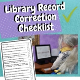 Library Digital Record Correction Checklist for Aides and 