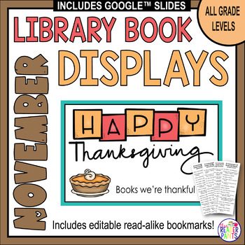 Preview of Library Display Posters - Thanksgiving - November Holidays and Celebrations