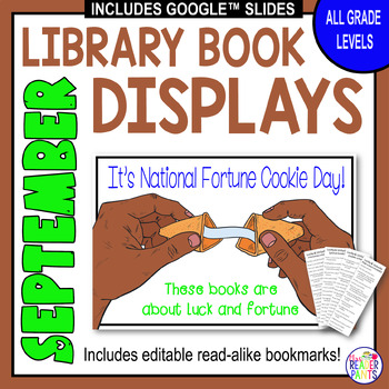 Preview of September Library Posters - Fall Library Displays - Sept 11 - Grandparents Day