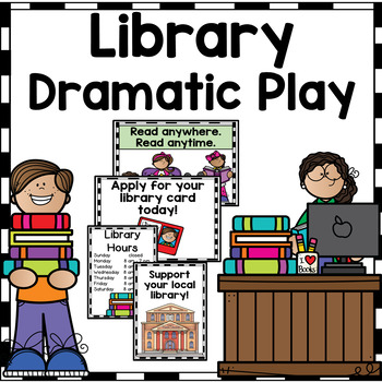 Preview of Library Dramatic Play | Dramatic Play | Community Workers Dramatic Play