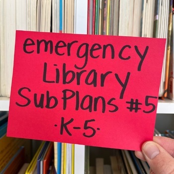 Preview of Library Emergency Sub Plans #5! 6 Activities for K-5 - If I Built a School