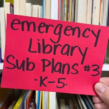 Preview of Library Emergency Sub Plans #3! 6 Activities for K-5 - Misunderstood Shark