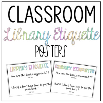 Preview of Library Etiquette Poster