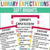 Library Expectation Posters | Soft Brights | EDITABLE