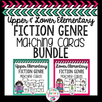 Library Fiction Genre Matching Cards BUNDLE by Little Library Learners