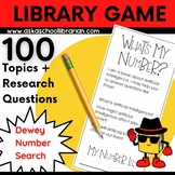 Library Game - Dewey Decimal System for Kids - with Resear