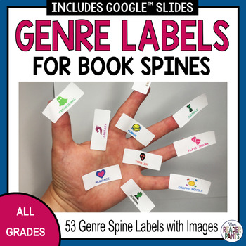 Preview of Library Genre Spine Labels - Library Genrefication Labels - Book Spine Labels