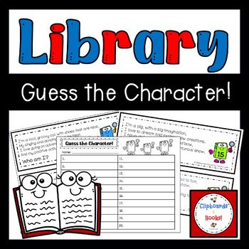 Preview of Library: Guess the Character! End-of-Year Activity