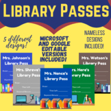 Library Hall Pass- Library Pass