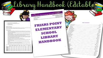 Preview of Library Handbook (Editable)
