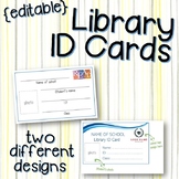 Library ID Cards (editable)