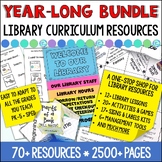 School Library Signs Lessons Activities BUNDLE K-5 Year Lo