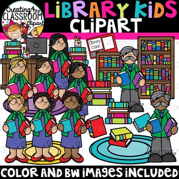 elementary library clip art