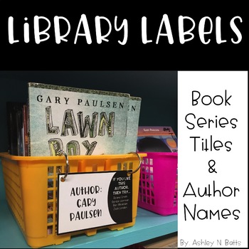 Preview of Library Labels