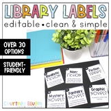 Library Labels- Editable