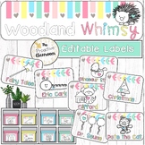 Library Labels Editable | Pastel Whitewash | Woodland Whim