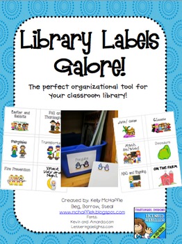 Preview of Library Labels Galore! {classroom book labels}