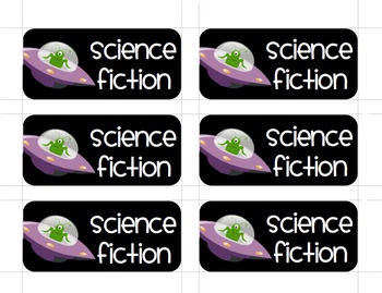 Preview of Library Labels - Genre Signs