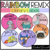 Library Labels // Rainbow Remix 90's retro decor classroom decor