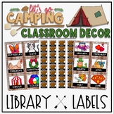 Library Labels in a Camping Classroom Decor Theme