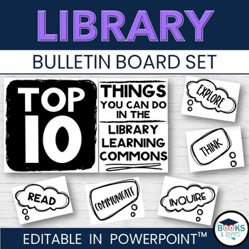 Preview of Library Bulletin Board Poster Display Kit - Top 10 - For PowerPoint™