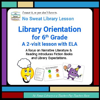 Preview of Library Lesson: Orientation for 6th grade (w/ ELA)