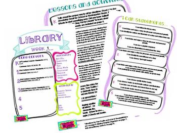 Preview of Library Lesson Plans K-5 Week 1