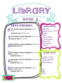 Library Lesson Plans K-5 Week 2