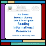 Library Lesson: Reading Informational Resources - 6g Essen